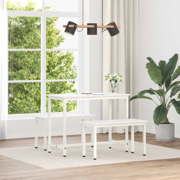 vidaXL παγκάκι Λευκό 80x35x45cm Στερεά ξυλεία πεύκου