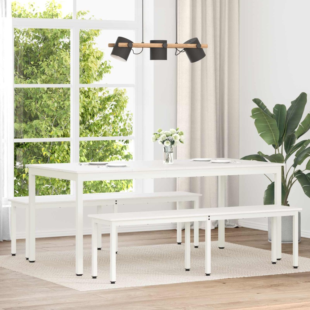 vidaXL παγκάκι Λευκό 160x35x45cm Στερεά ξυλεία πεύκου