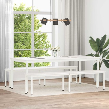 vidaXL παγκάκι Λευκό 200x35x45cm Στερεά ξυλεία πεύκου