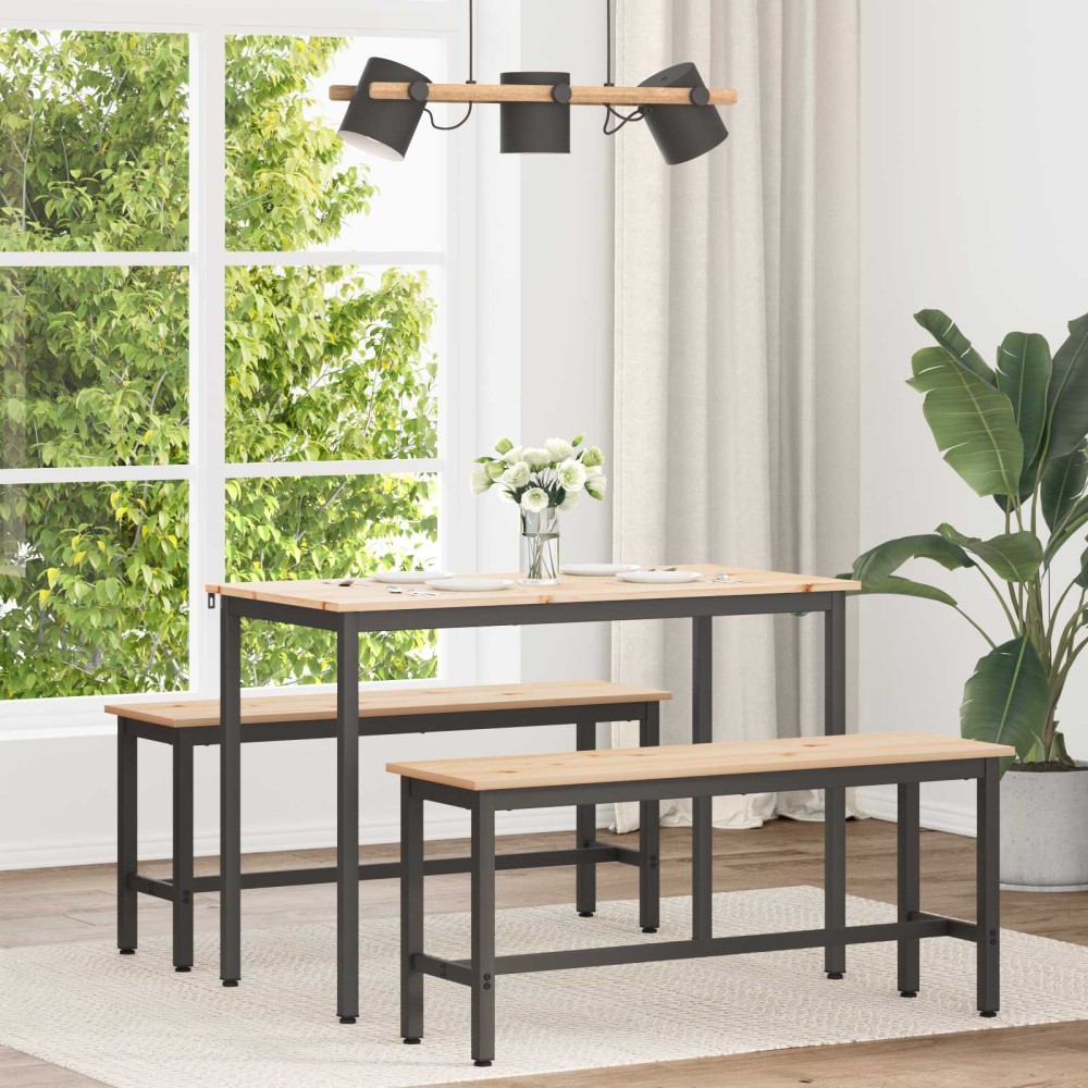 vidaXL Τραπεζαρία Φυσικό 110x55x75cm Στερεά ξυλεία πεύκου 1 τεμ.