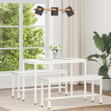 vidaXL Τραπεζαρία Λευκό 110x55x75cm Στερεά ξυλεία πεύκου 1 τεμ.