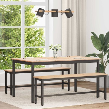 vidaXL Τραπεζαρία Φυσικό 150x90x75cm Στερεά ξυλεία πεύκου 1 τεμ.