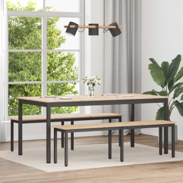 vidaXL Τραπεζαρία Φυσικό 180x90x75cm Στερεά ξυλεία πεύκου 1 τεμ.