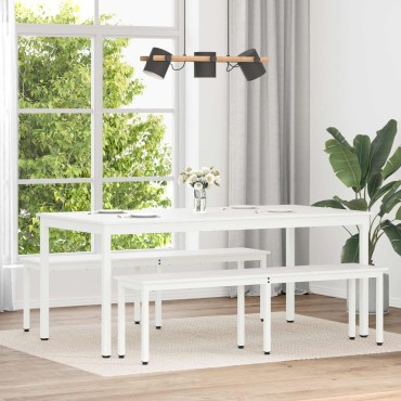 vidaXL Τραπεζαρία Λευκό 180x90x75cm Στερεά ξυλεία πεύκου 1 τεμ.