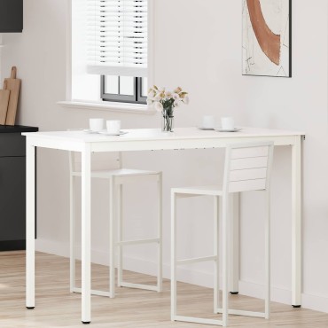 vidaXL Τραπέζι μπαρ Λευκό 150x80x105cm Στερεά ξυλεία πεύκου 1 τεμ.