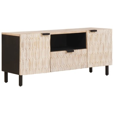 vidaXL Ντουλάπι TV Λευκό Φινίρισμα Καθαρισμού 105x33x46cm 1 τεμ.