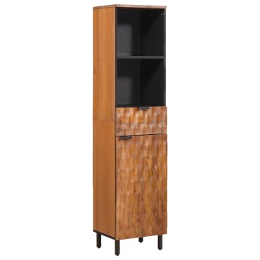 vidaXL Ντουλάπι Μπάνιου Καφέ 38x33x160cm Στερεό ξύλο μάνγκο