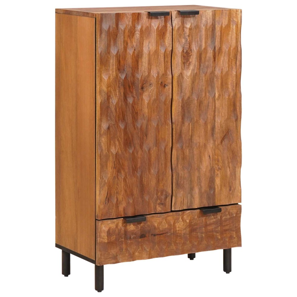 vidaXL Highboard με συρτάρι Καφέ Φινίρισμα Ακακίας 60x33x100cm