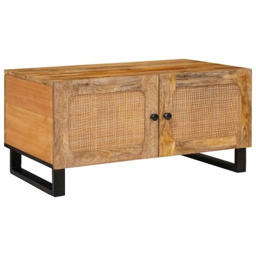 vidaXL Τραπεζάκι σαλονιού Φυσικό 80x50x40cm Στερεό ξύλο μάνγκο 1 τεμ.