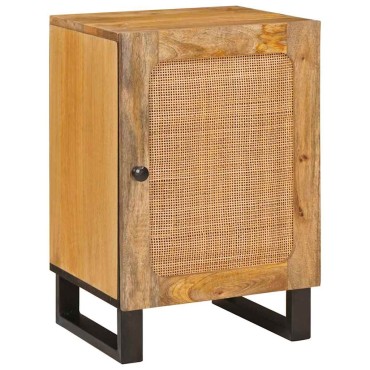 vidaXL Ντουλάπι Μπάνιου Καφέ 38x33x58cm Στερεό ξύλο μάνγκο