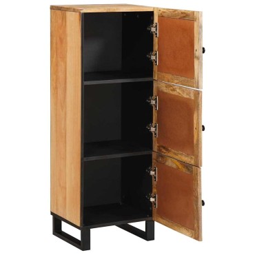 vidaXL Highboard με συρτάρι Καφέ 40x33x110cm Στερεό ξύλο μάνγκο