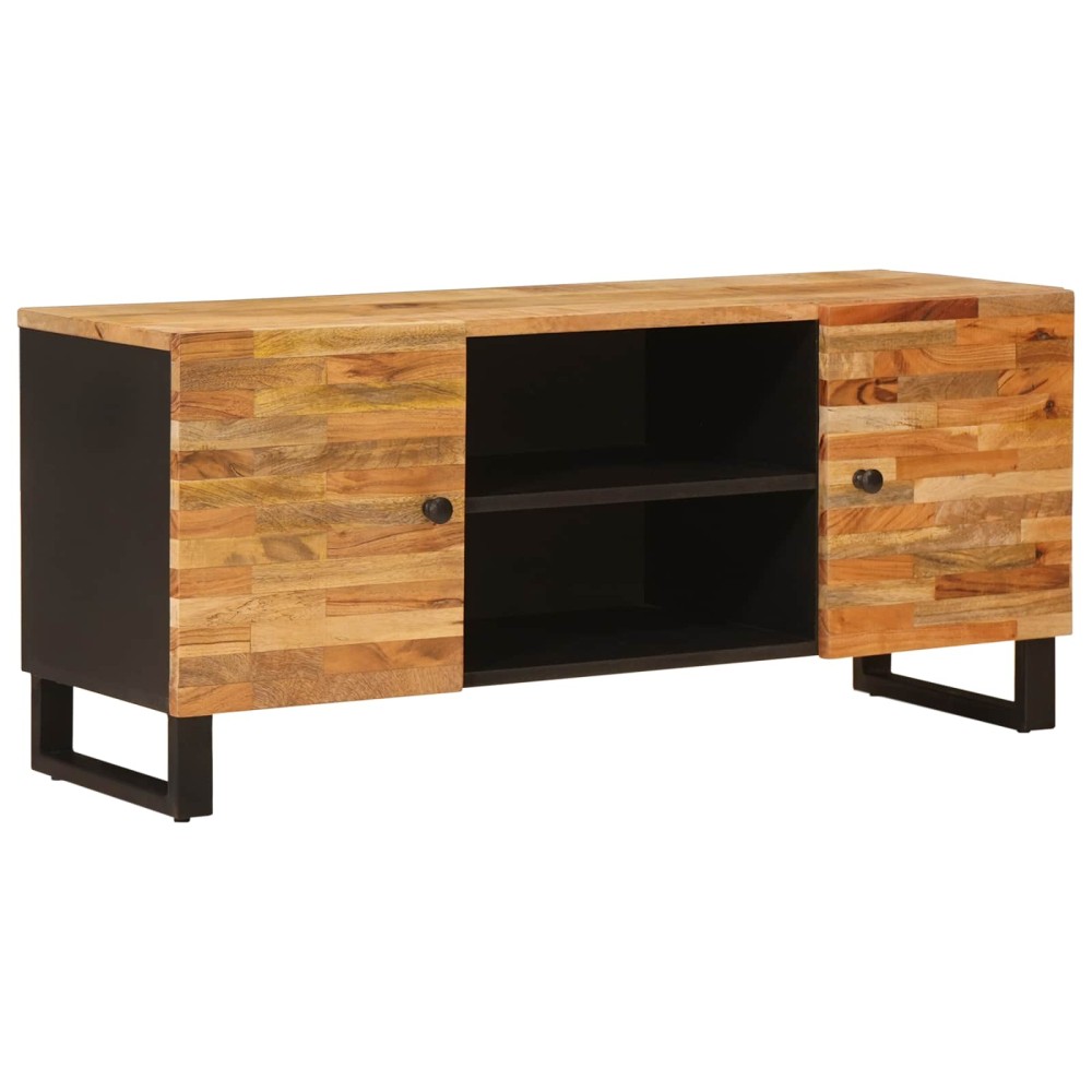 vidaXL Ντουλάπι TV Καφέ 105x33x46cm Στερεό ξύλο μάνγκο 1 τεμ.