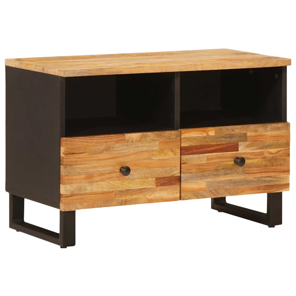 vidaXL Ντουλάπι TV Καφέ 70x33x46cm Στερεό ξύλο μάνγκο 1 τεμ.