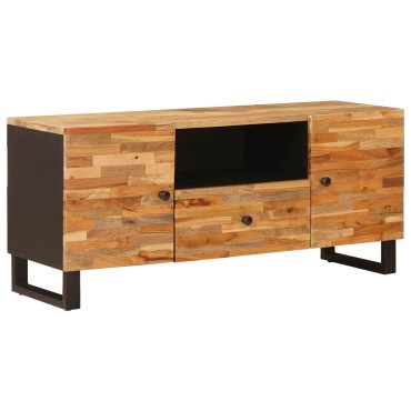 vidaXL Ντουλάπι TV με ράφι Καφέ 105x33x46cm Στερεό ξύλο μάνγκο 1 τεμ.