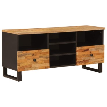 vidaXL Ντουλάπι TV Corona Καφέ 100x33x46cm Στερεό ξύλο μάνγκο 1 τεμ.