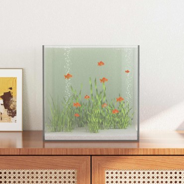 vidaXL Ενυδρείο με αποθήκευση Διαφανές 30 x 30 x 30 cm Γυαλί