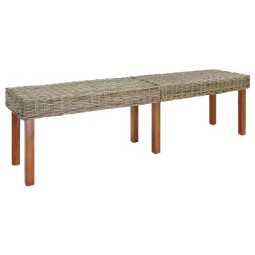 vidaXL παγκάκι Φυσικό 160x35x45cm Στερεό ξύλο μάνγκο