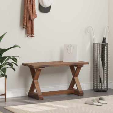 vidaXL παγκάκι Φυσικό 85x35x46cm Μασίφ ανακυκλωμένο ξύλο