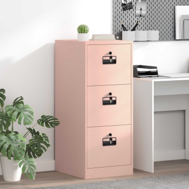 vidaXL Ντουλάπα Αρχείων Ροζ 44x50x106.5cm Ψυχρής Έλασης Χάλυβας 1 τεμ.