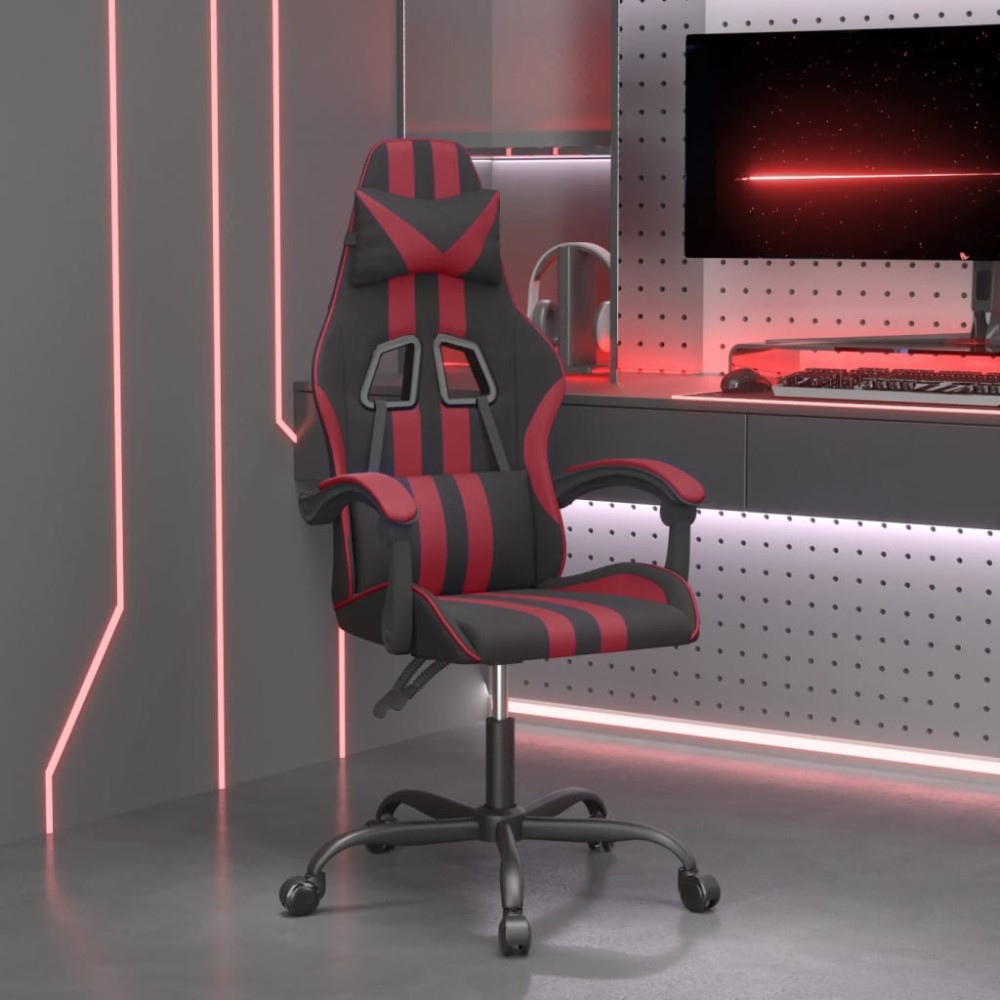 vidaXL Καρέκλα Gaming Μαύρο/Μπορντό από Συνθετικό Δέρμα 57,5x59,5x(121-131)cm 1 τεμ. vidaXL Καρέκλα Gaming Μαύρο/Μπορντό από Συνθετικό Δέρμα 57,5x59,5x(121-131)cm 1 τεμ.