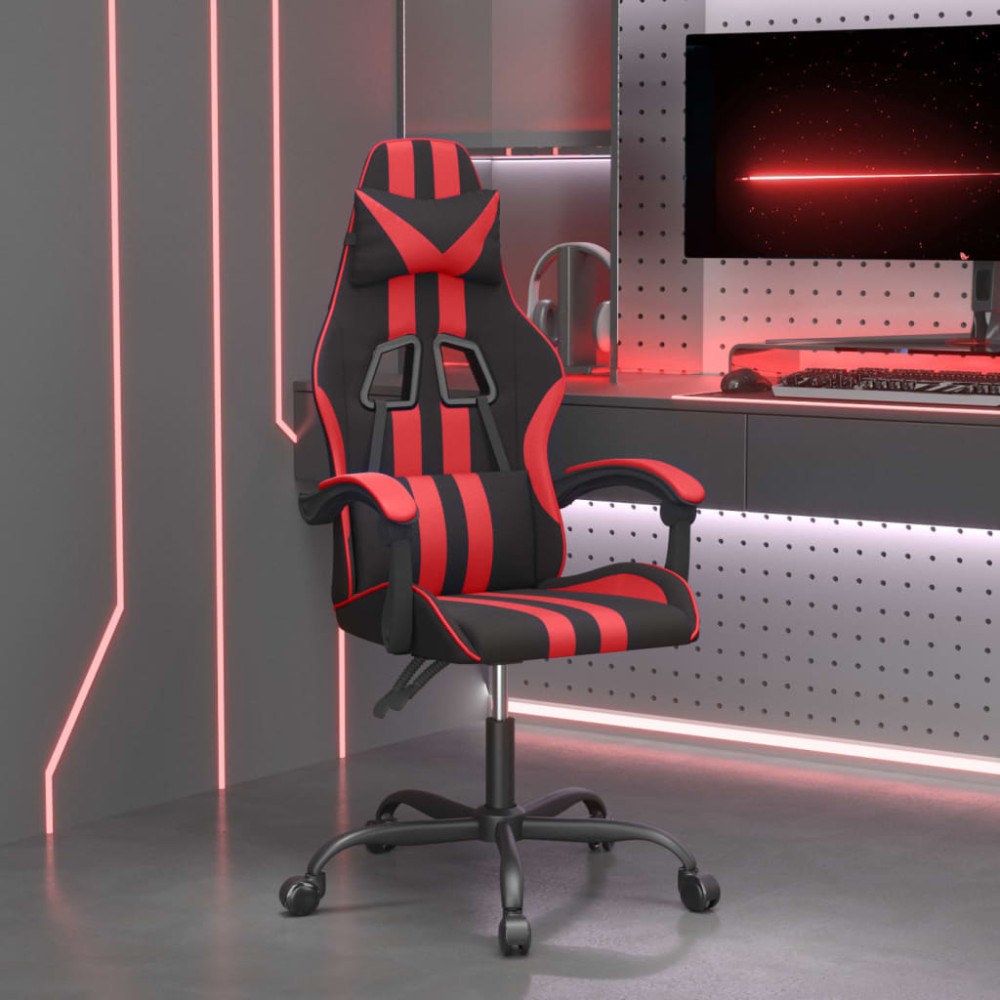 vidaXL Καρέκλα Gaming Περιστρεφόμενη Μαύρη/Κόκκινη από Συνθετικό Δέρμα 57,5x59,5x(121-131)cm 1 τεμ. vidaXL Καρέκλα Gaming Περιστρεφόμενη Μαύρη/Κόκκινη από Συνθετικό Δέρμα 57,5x59,5x(121-131)cm 1 τεμ.