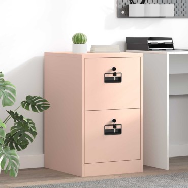 vidaXL Ντουλάπα Αρχείων Ροζ 44x50x74,5cm Ψυχρής Έλασης Χάλυβας 1 τεμ.