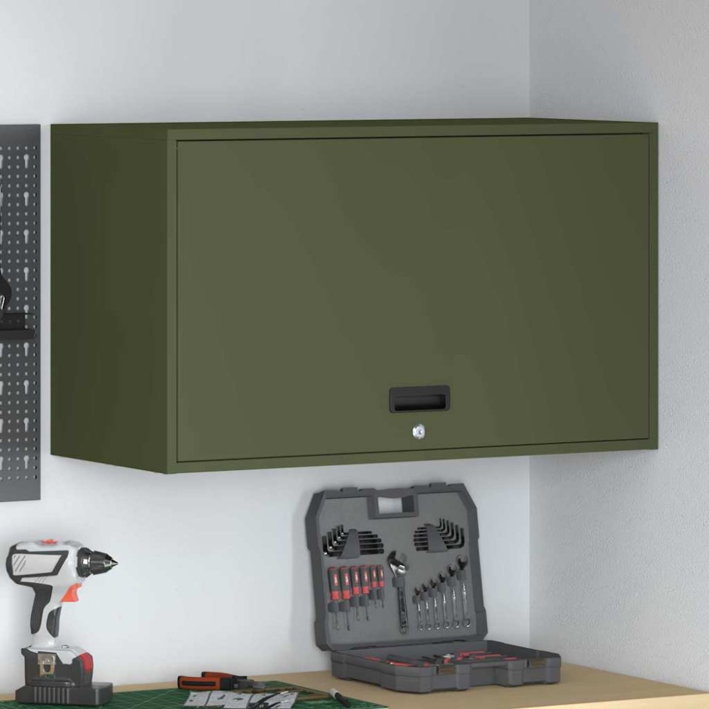 vidaXL Ντουλάπι τοίχου για γκαράζ Λαδί 90x40x53 εκ 1 τεμ.