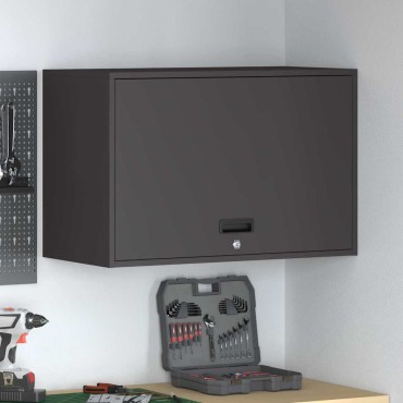 vidaXL Ντουλάπι τοίχου για γκαράζ Μαύρο 80x40x53 εκ 1 τεμ.