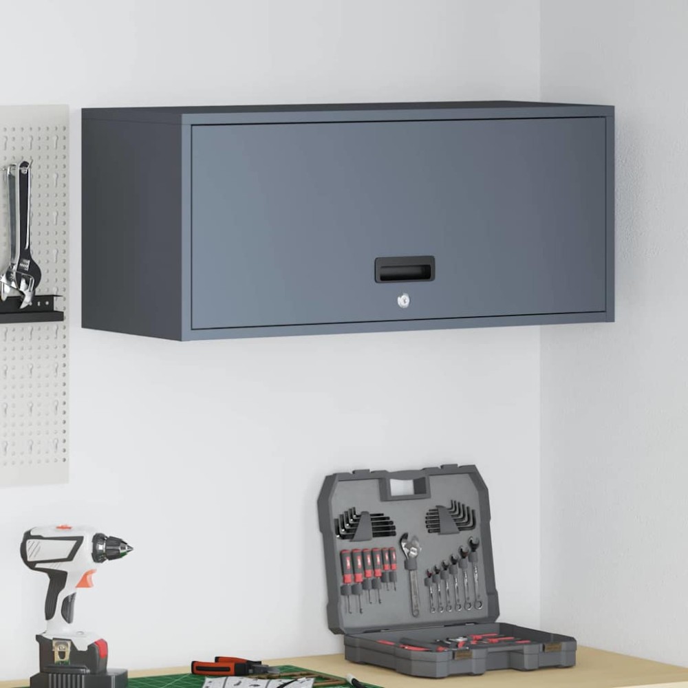 vidaXL Ντουλάπι τοίχου για γκαράζ Ανθρακί 80x33x35 εκ 1 τεμ.