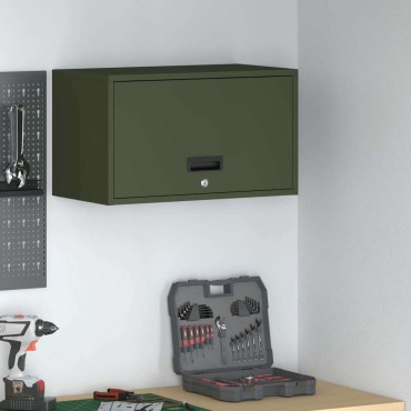vidaXL Ντουλάπι τοίχου για γκαράζ Λαδί 60x33x35 εκ 1 τεμ.