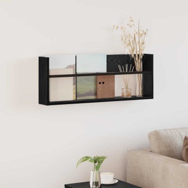 vidaXL Ράφι Περιοδικών Μαύρη Οξυά 80x12x30cm Επεξεργασμένο Ξύλο 1 τεμ.