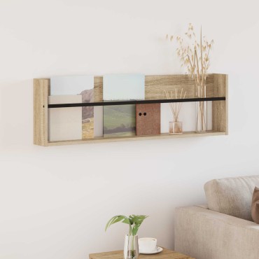 vidaXL Ράφι Περιοδικών Δρύς Sonoma 100x12x30cm Επεξεργασμένο Ξύλο 1 τεμ.