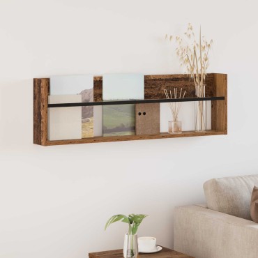 vidaXL Ράφι Περιοδικών Παλιό ξύλο 100x12x30cm Επεξεργασμένο Ξύλο 1 τεμ.