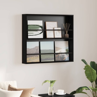 vidaXL Ράφι Περιοδικών Μαύρη Οξυά 80x12x70cm Επεξεργασμένο Ξύλο 1 τεμ.