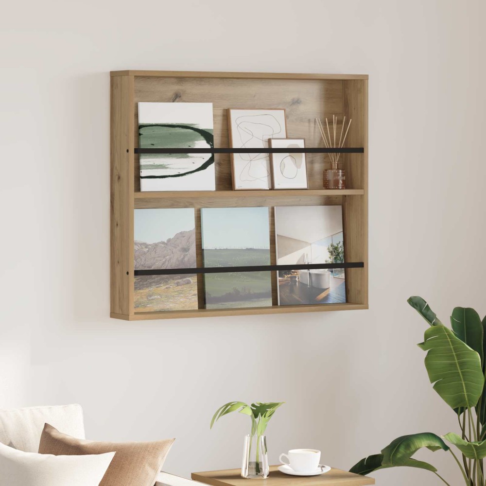 vidaXL Ράφι Περιοδικών Artisan Oak 80x12x70cm Επεξεργασμένο Ξύλο 1 τεμ.