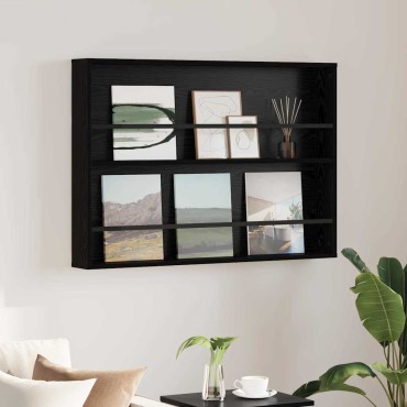 vidaXL Ράφι Περιοδικών Μαύρη Οξυά 100x12x70cm Επεξεργασμένο Ξύλο 1 τεμ.