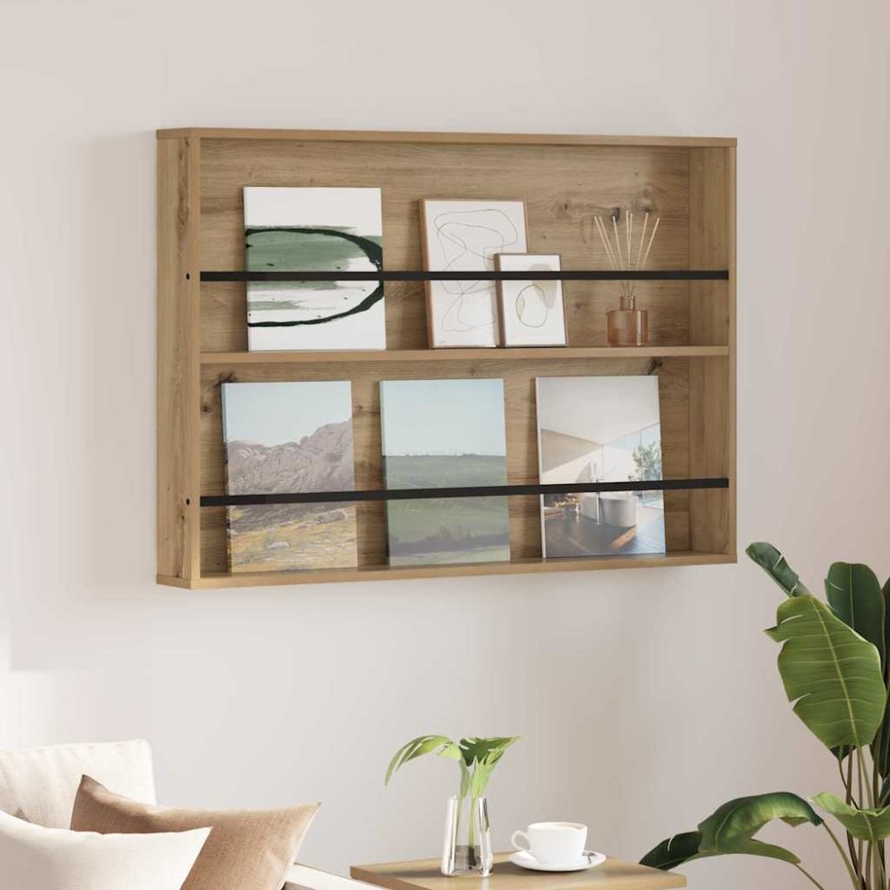 vidaXL Ράφι Περιοδικών Artisan Oak 100x12x70cm Επεξεργασμένο Ξύλο 1 τεμ.