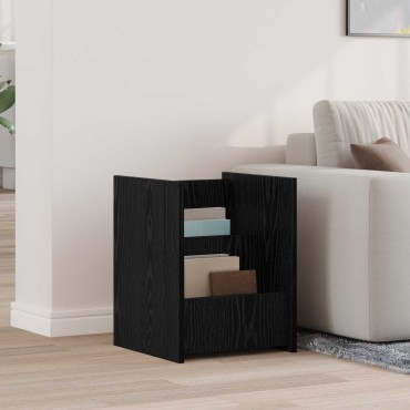vidaXL Ράφι Περιοδικών Μαύρη Οξυά 35x35x45cm Επεξεργασμένο Ξύλο 1 τεμ.