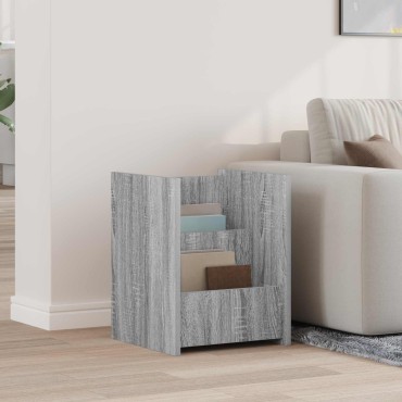 vidaXL Ράφι Περιοδικών με ράφι Γκρίζο Σονομα 35x35x45 εκ 1 τεμ.