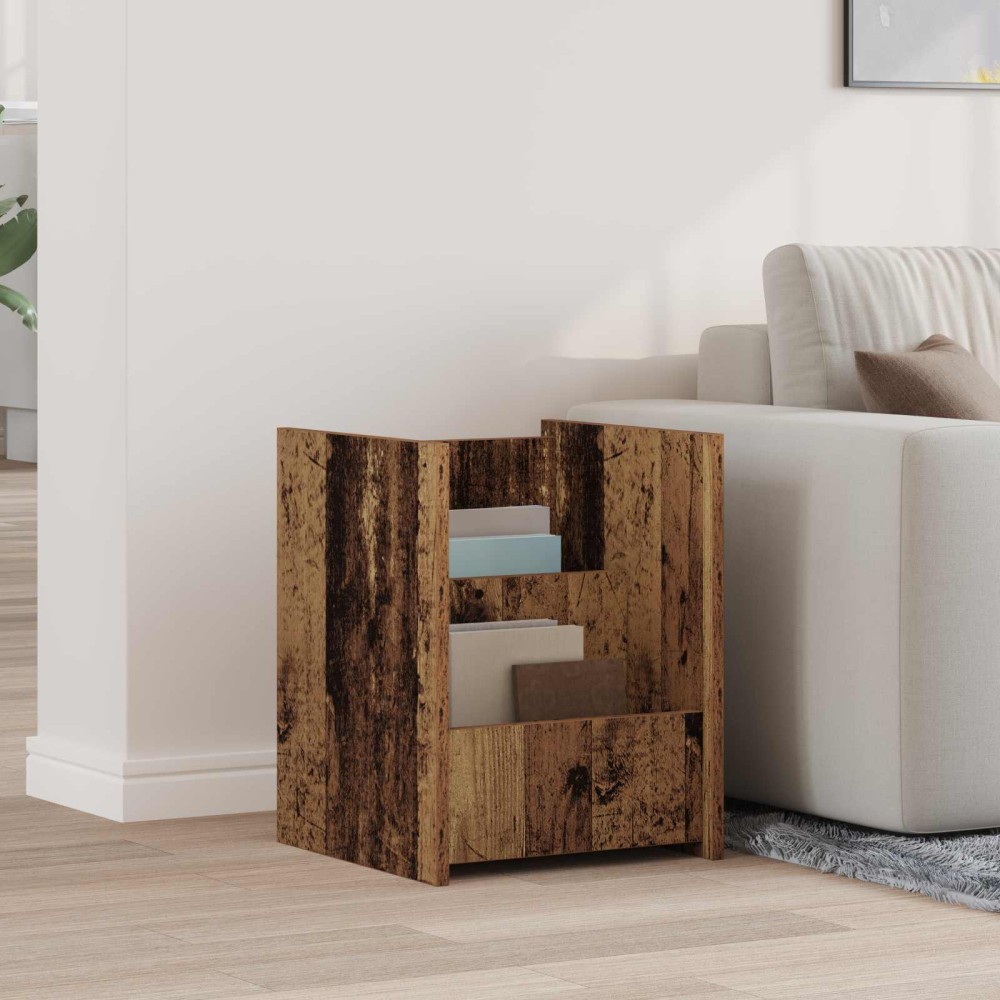 vidaXL Ράφι Περιοδικών Παλιό ξύλο 35x35x45cm Επεξεργασμένο Ξύλο 1 τεμ.