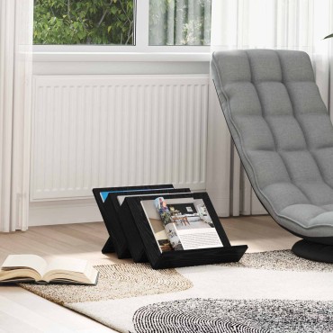 vidaXL Ράφι Περιοδικών Μαύρη Οξυά 53x40x28,5cm Επεξεργασμένο Ξύλο 1 τεμ.