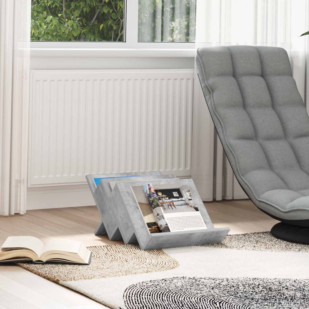 vidaXL Ράφι Περιοδικών με ράφι Γκρι Μπετόν 53x40x28,5 εκ 1 τεμ.