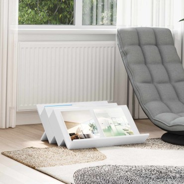 vidaXL Ράφι Περιοδικών Λευκό 65x53x28,5cm Επεξεργασμένο ξύλο 1 τεμ.