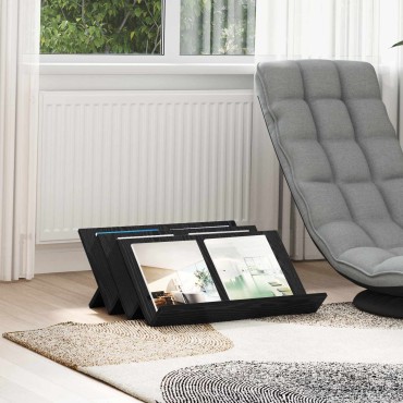 vidaXL Ράφι Περιοδικών Μαύρη Οξυά 65x53x28,5cm Επεξεργασμένο Ξύλο 1 τεμ.
