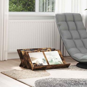 vidaXL Ράφι Περιοδικών με ράφι Καπνιστό Δρύς 65x53x28,5 εκ 1 τεμ.