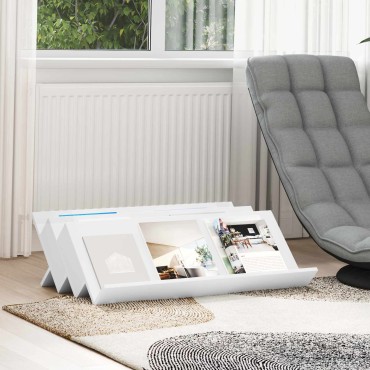 vidaXL Ράφι Περιοδικών Λευκό 90x53x28,5cm Επεξεργασμένο ξύλο 1 τεμ.