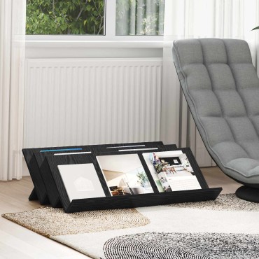 vidaXL Ράφι Περιοδικών Μαύρη Οξυά 90x53x28,5cm Επεξεργασμένο Ξύλο 1 τεμ.