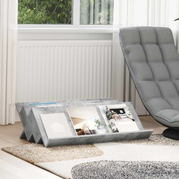 vidaXL Ράφι Περιοδικών με ράφι Γκρι Μπετόν 90x53x28,5 εκ 1 τεμ.