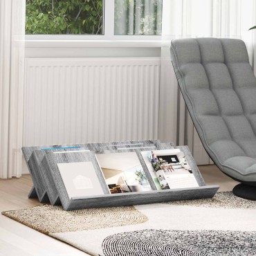 vidaXL Ράφι Περιοδικών με ράφι Γκρίζο Σονομα 90x53x28,5 εκ 1 τεμ.