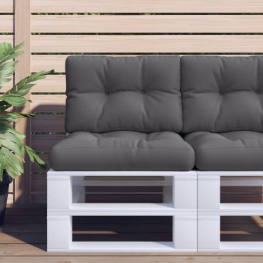 vidaXL Μαξιλάρι Παλέτας Ανθρακί 60x40x12cm Υφασμάτινο